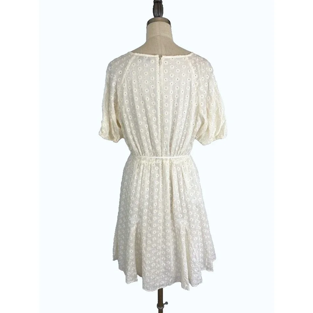 Madewell Eyelet Floral Tassel-Tie Dress 4 Milkmaid Prairie Romantic Cottagecore - Picture 4 of 13